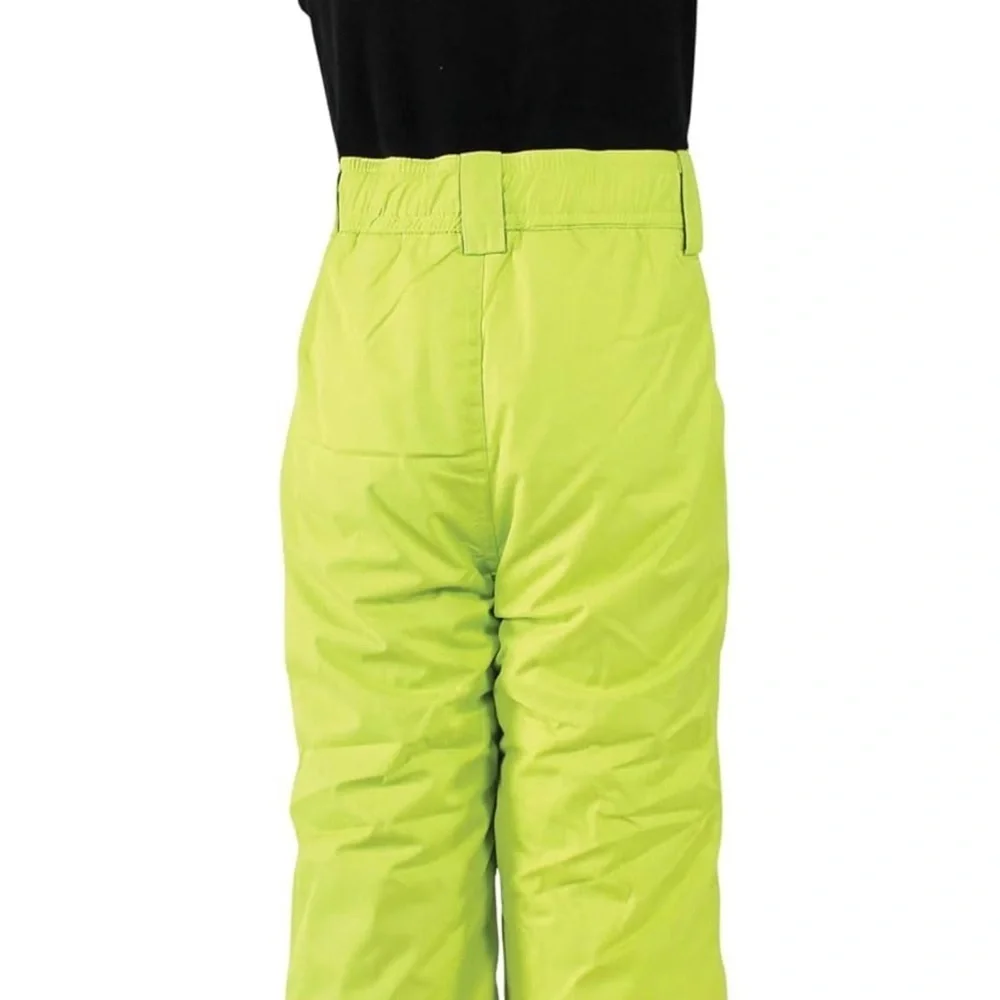 Hudson Baby Kids Unisex Snow Bib Overalls with Fleece Top, Neon Gree. 2T NEW !